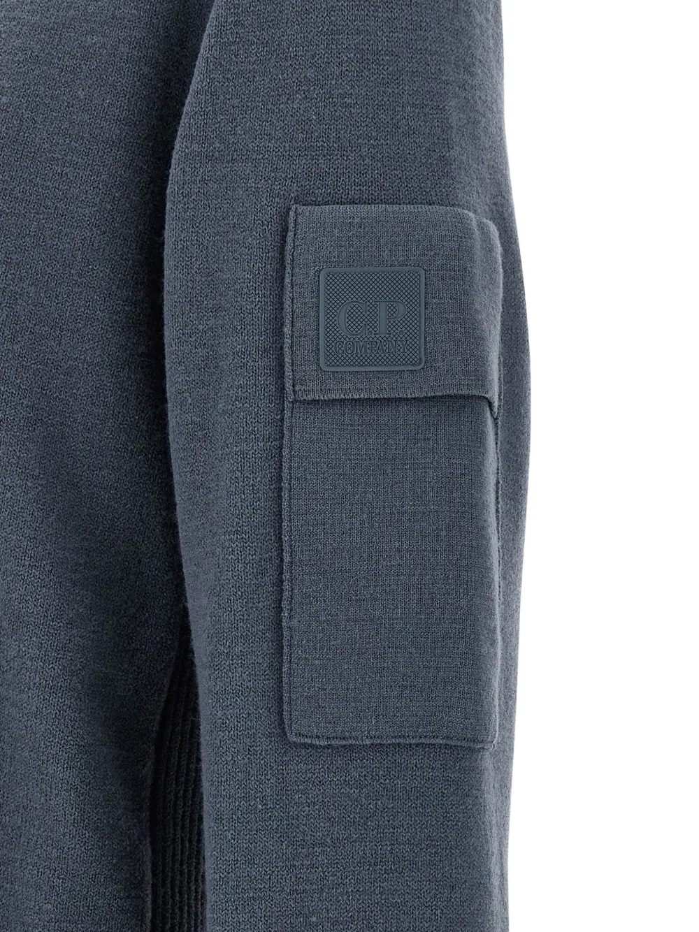 C.P. Company patch-pocket crewneck sweater Blauw