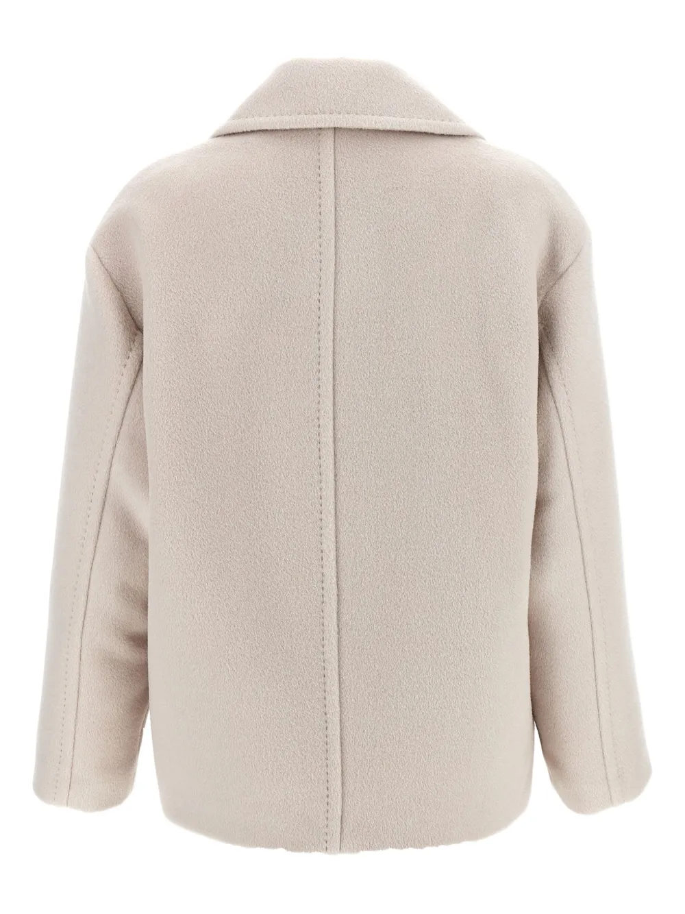 Max Mara alpaca-virgin wool blend double-breasted coat Beige