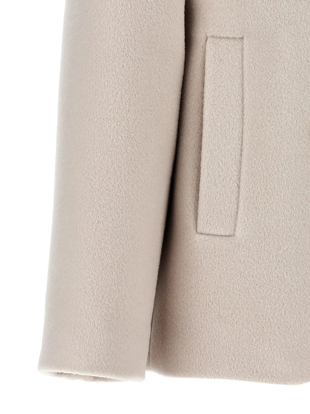 Max Mara alpaca-virgin wool blend double-breasted coat Beige