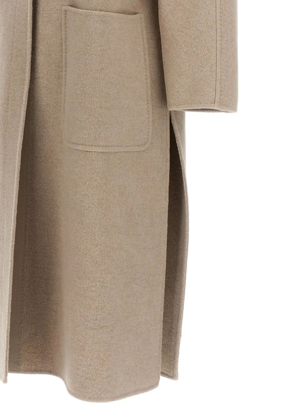 Max Mara patch-pocket cashmere coat Beige