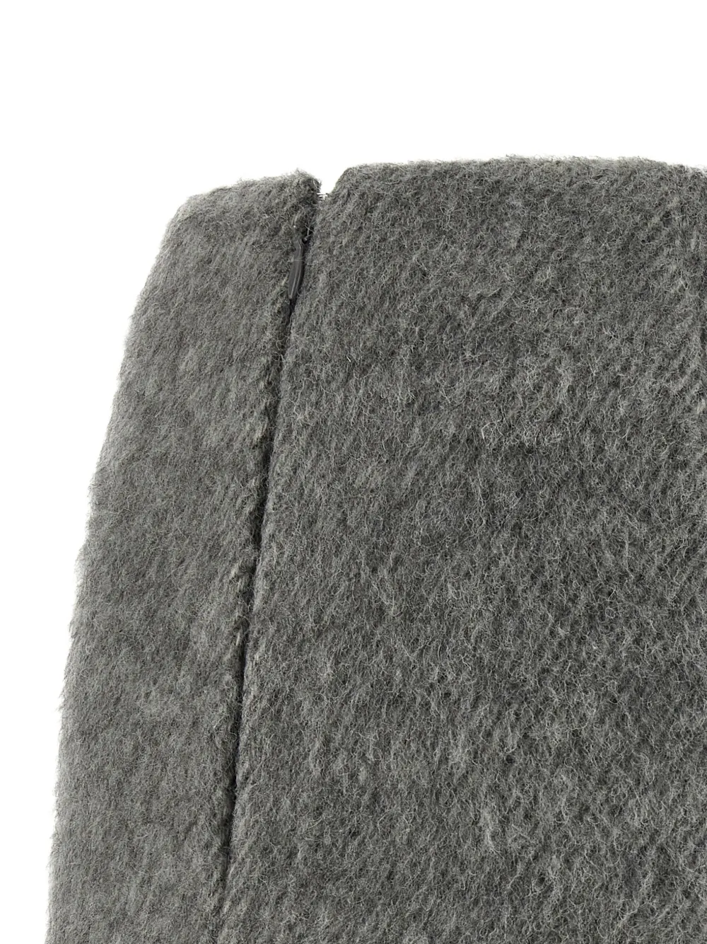 The Andamane High Waist Textured Fabric Culottes In Gray