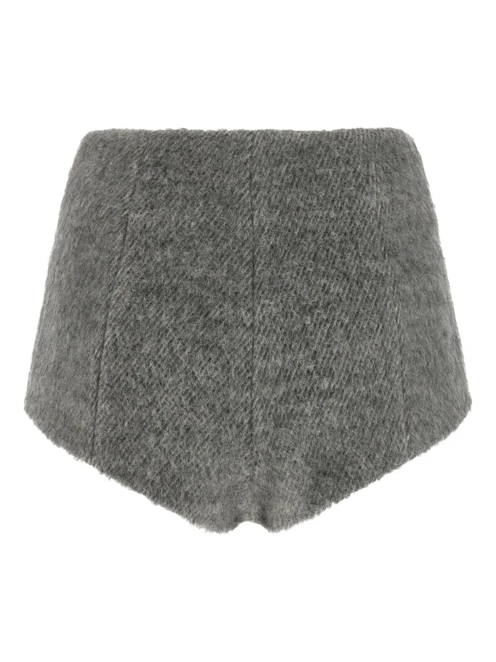 The Andamane High Waist Textured Fabric Culottes In Gray