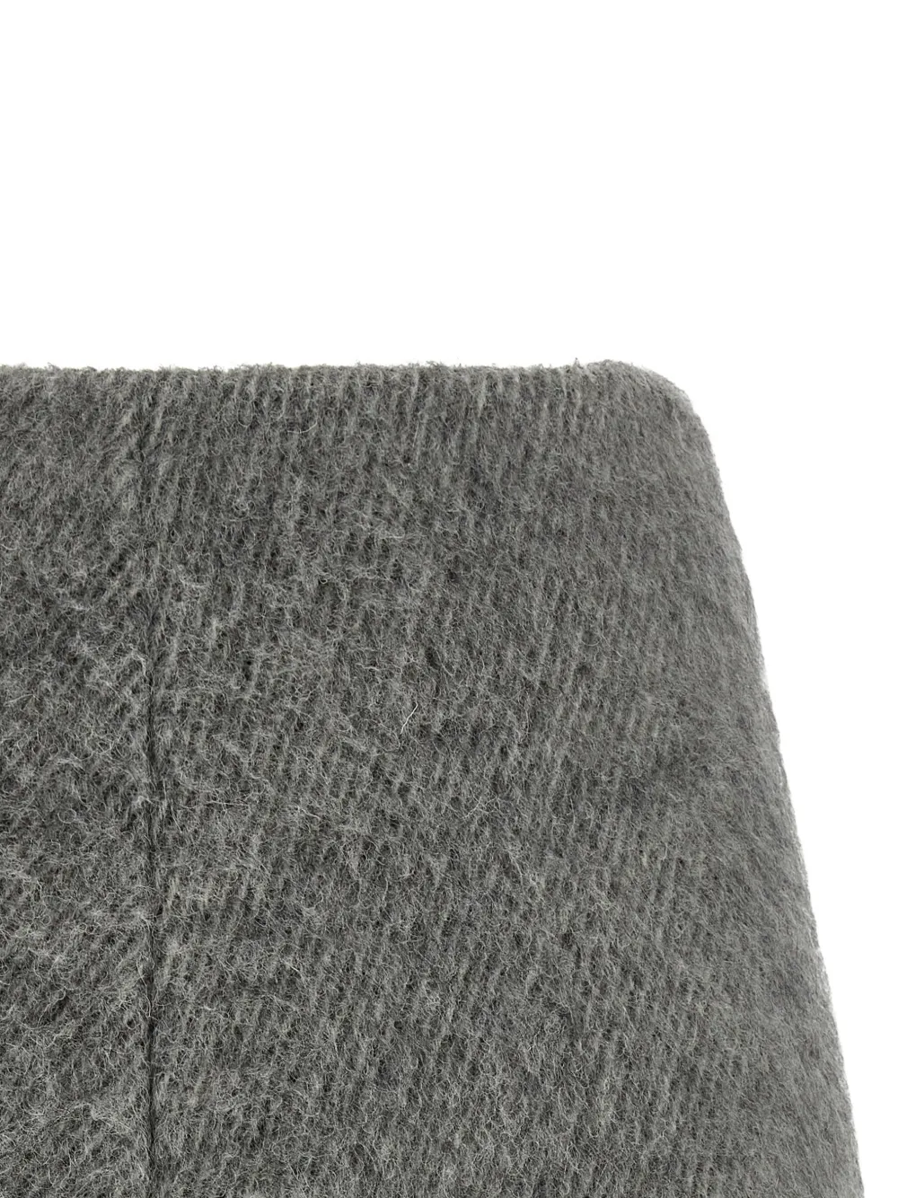 The Andamane High Waist Textured Fabric Culottes In Gray