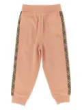 Burberry Kids Jackson Check Tape casual trousers - Pink