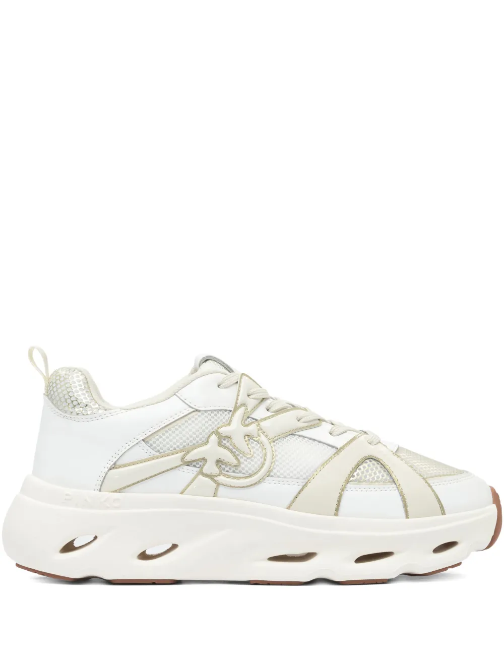 PINKO lace-up logo-detail sneakers White
