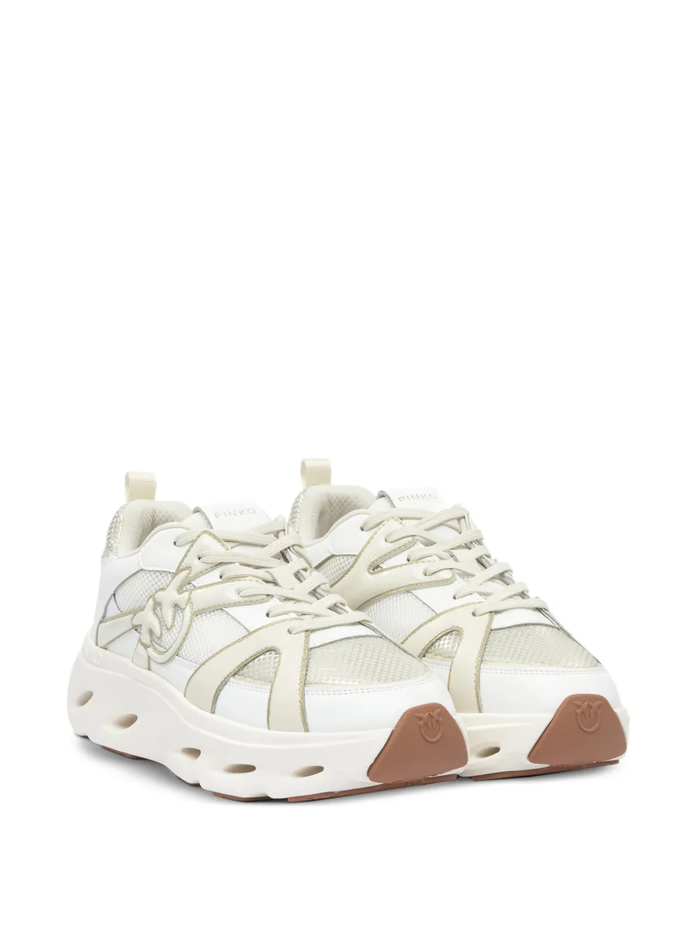 PINKO lace-up logo-detail sneakers White