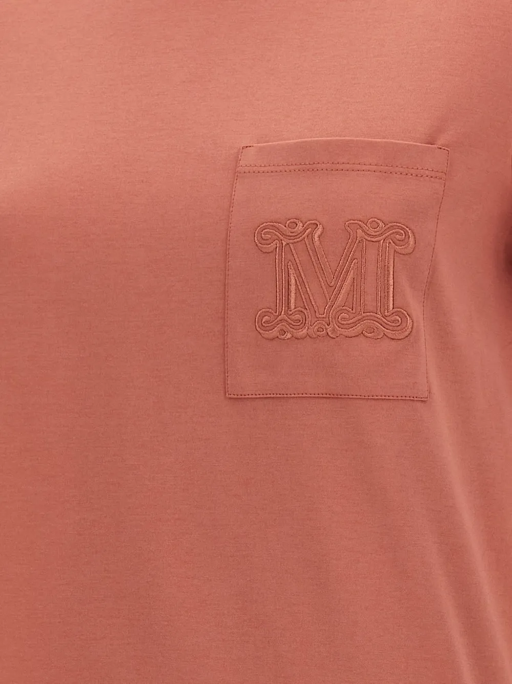 Max Mara logo-embroidered T-shirt Oranje