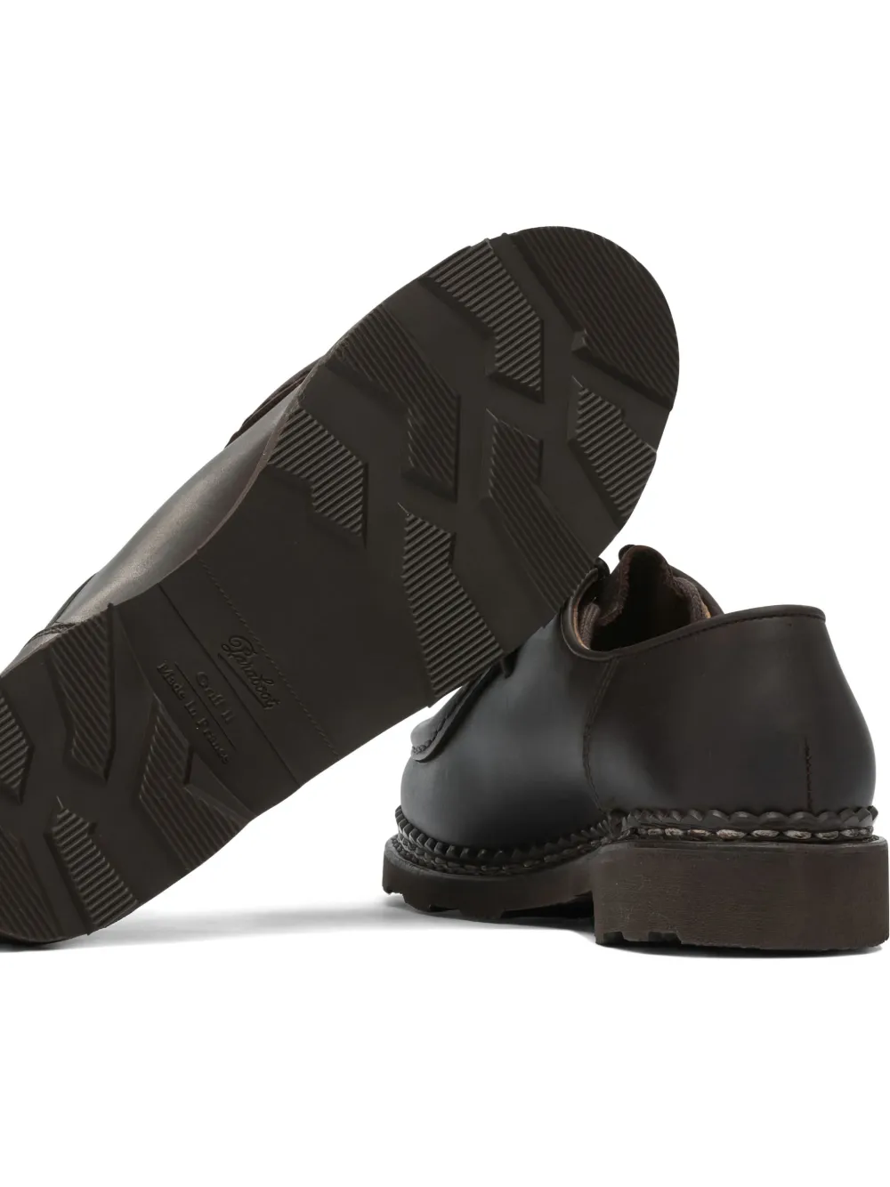 Paraboot leather lace-up loafers Brown