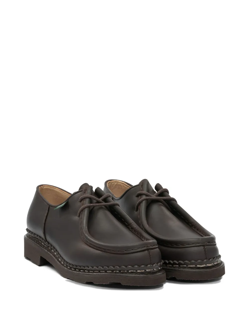 Paraboot leather lace-up loafers Brown