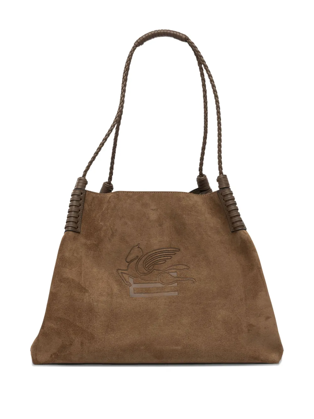 ETRO medium Libra braided-handle suede tote bag Bruin