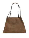 ETRO medium Libra braided-handle suede tote bag - Brown