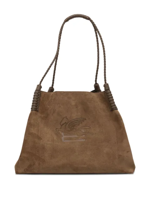 ETRO medium Libra braided-handle suede tote bag