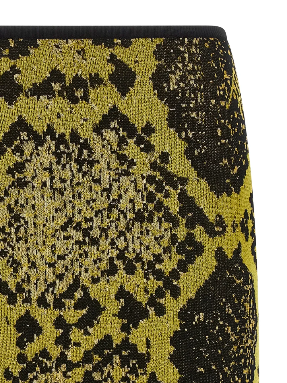 The Attico python-print jacquard skirt - Zwart