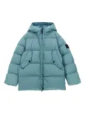 Stone Island Junior quilted-pattern hooded jacket - Blue