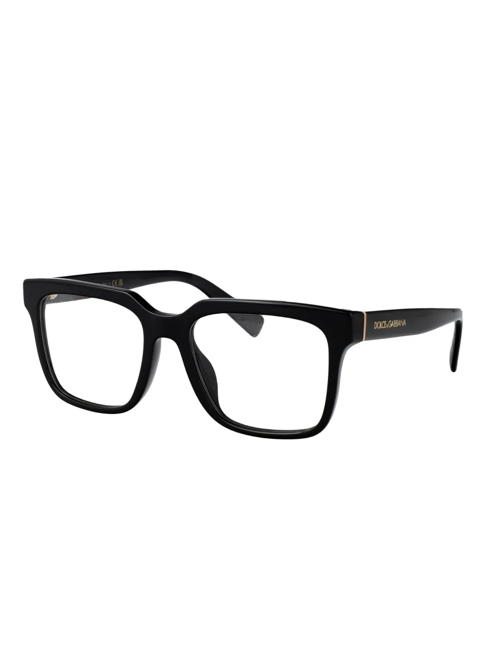 Dolce & Gabbana Eyewear acetate rectangle glasses Zwart