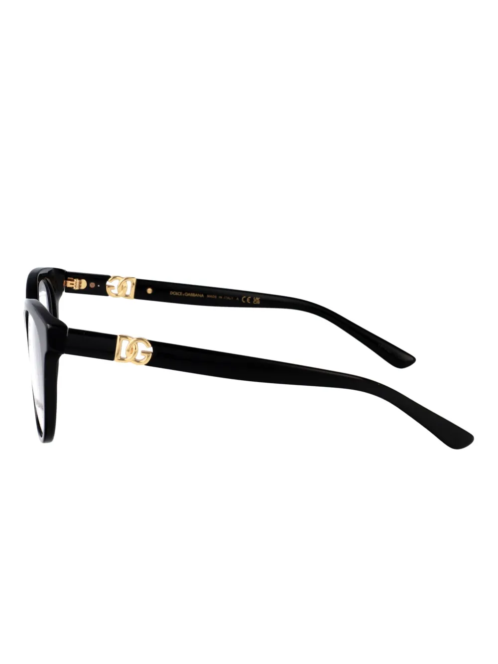 Dolce & Gabbana Eyewear acetate round-frame glasses Zwart