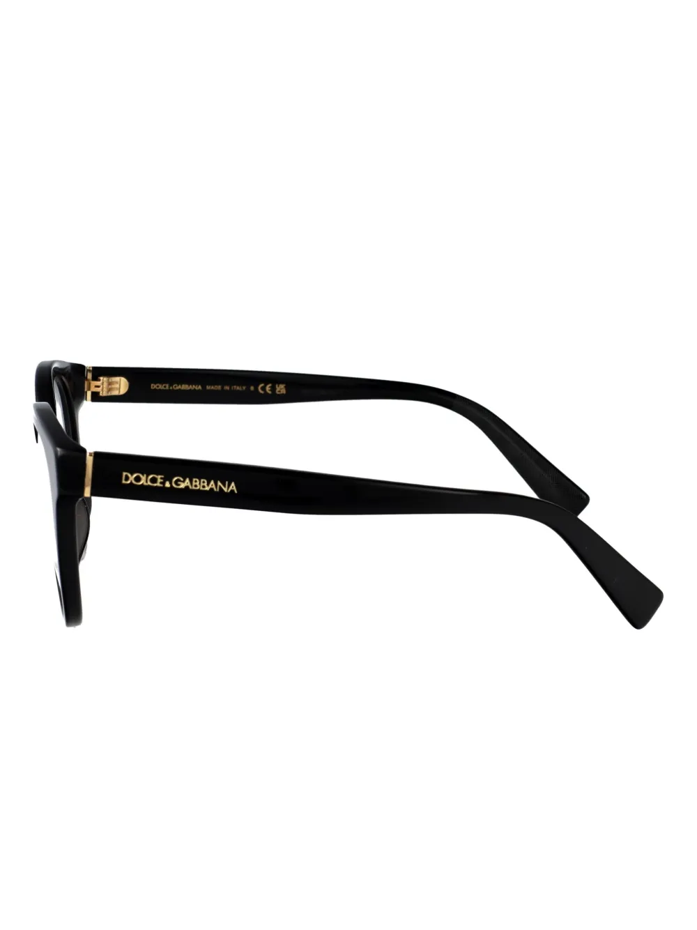 Dolce & Gabbana Eyewear acetate round-frame glasses Zwart