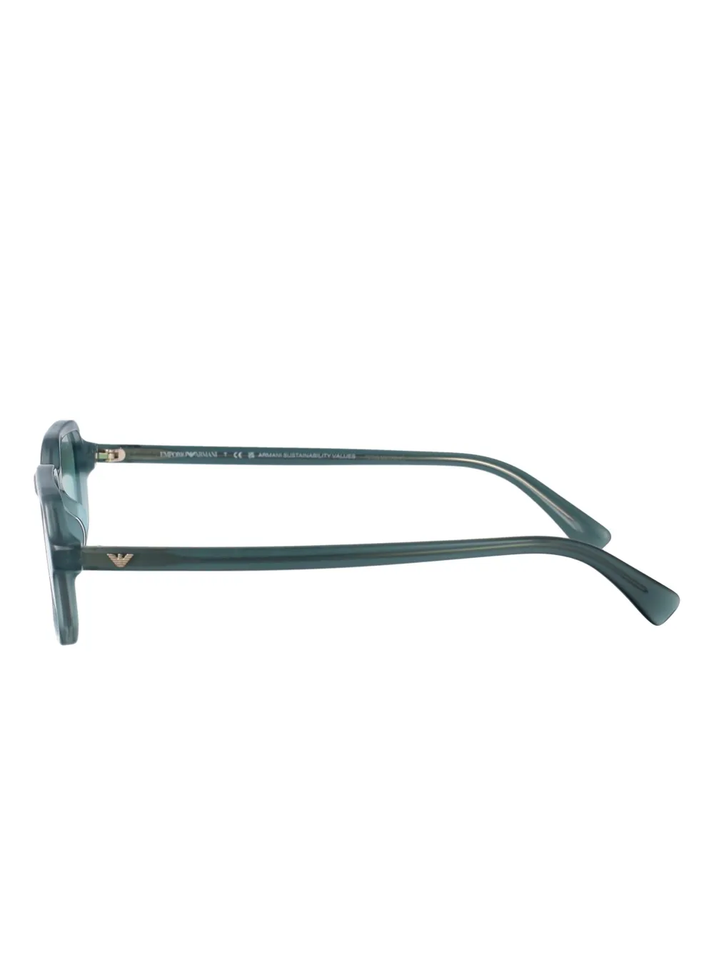 Emporio Armani rectangle acetate sunglasses Blauw