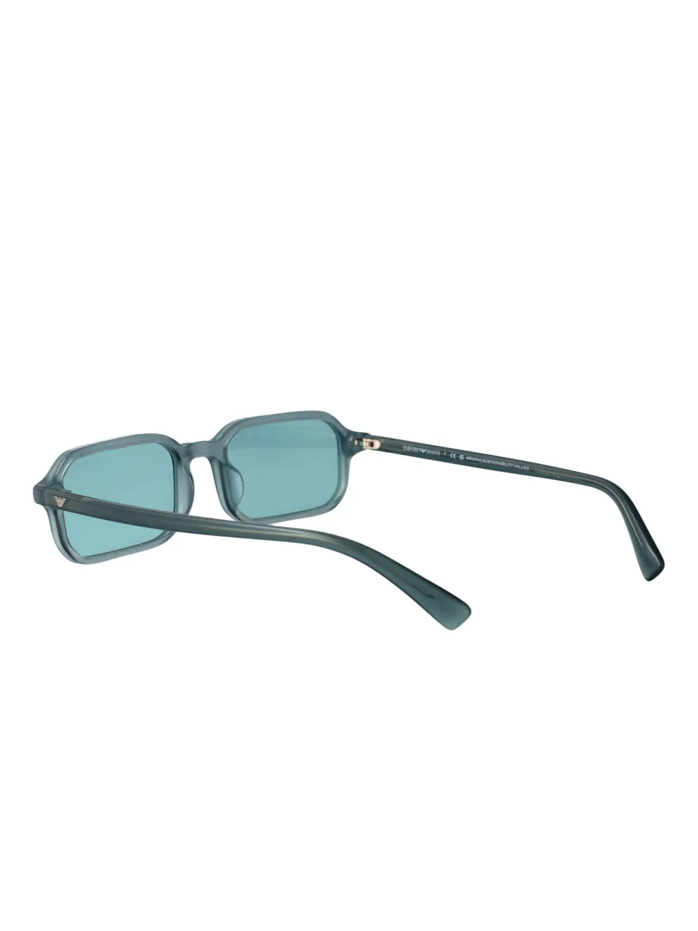 Emporio Armani rectangle acetate sunglasses Blauw