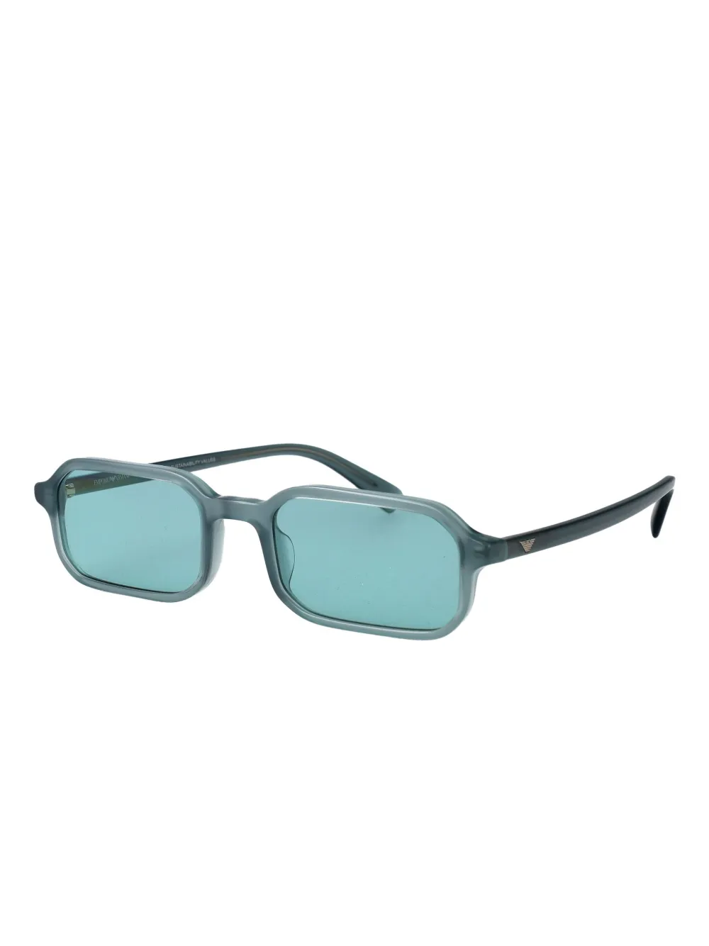 Emporio Armani rectangle acetate sunglasses Blauw