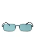Emporio Armani rectangle acetate sunglasses - Blue