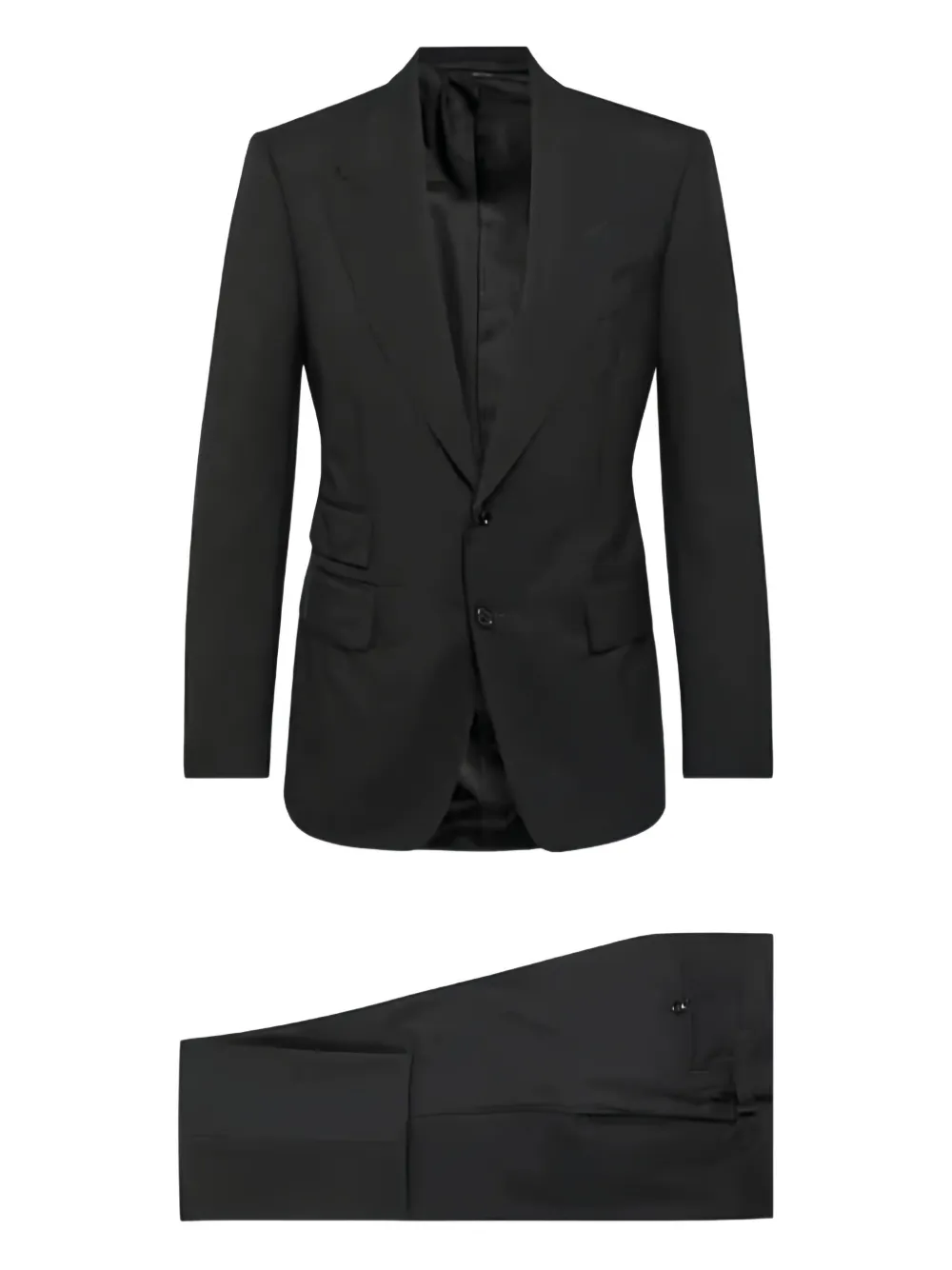 TOM FORD Wollen pak met enkele rij knopen BLACK