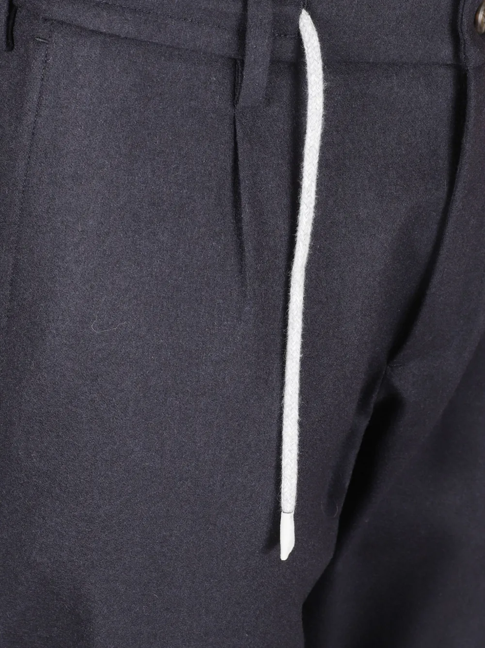 Eleventy Broek met trekkoord Blauw