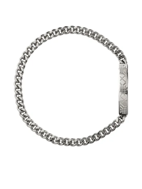 Burberry check-engraved chain bracelet