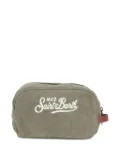 MC2 Saint Barth logo-embroidered zipped wash bag - Green