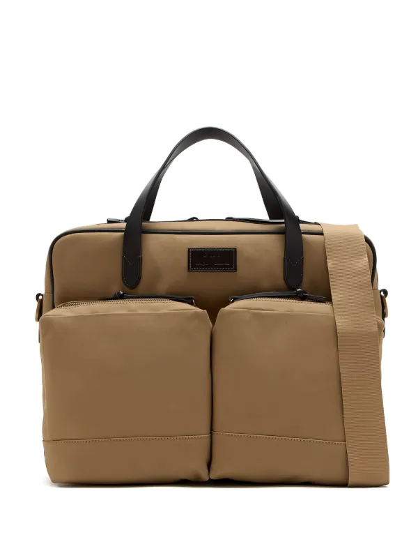 Polo Ralph Lauren レザートリム キャンバス PCバッグ | ブラウン