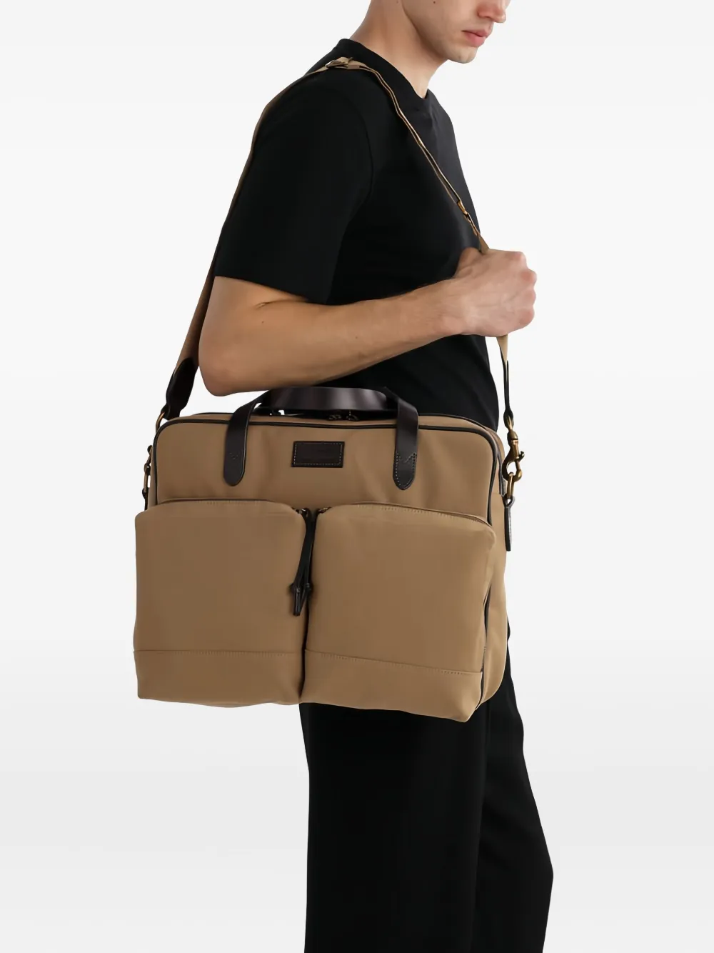 Polo Ralph Lauren leather-trimmed laptop bag | Image 2
