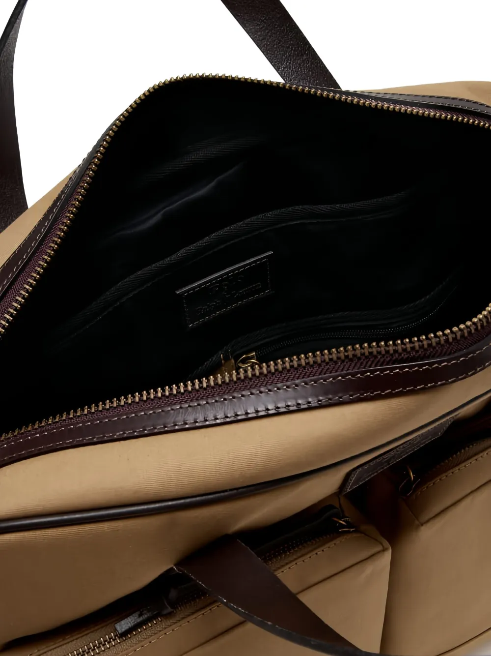 Polo Ralph Lauren Laptoptas met leren afwerking Bruin