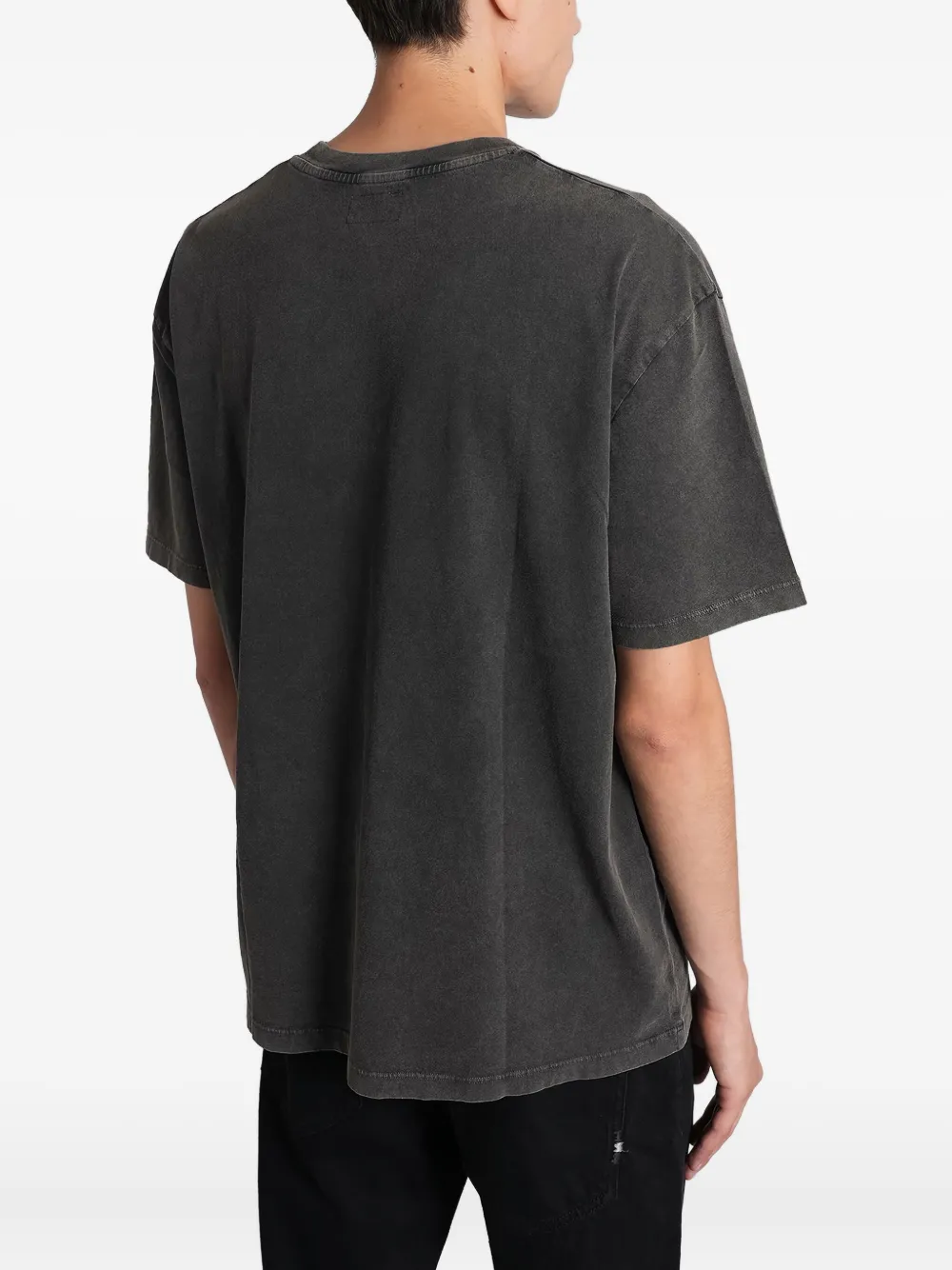 Amish Washed-effect Cotton T-shirt In Gray