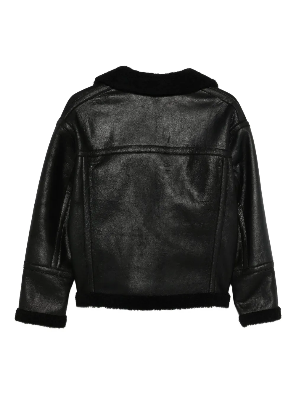 Salvatore Santoro Shearling-collar Leather Jacket In Black