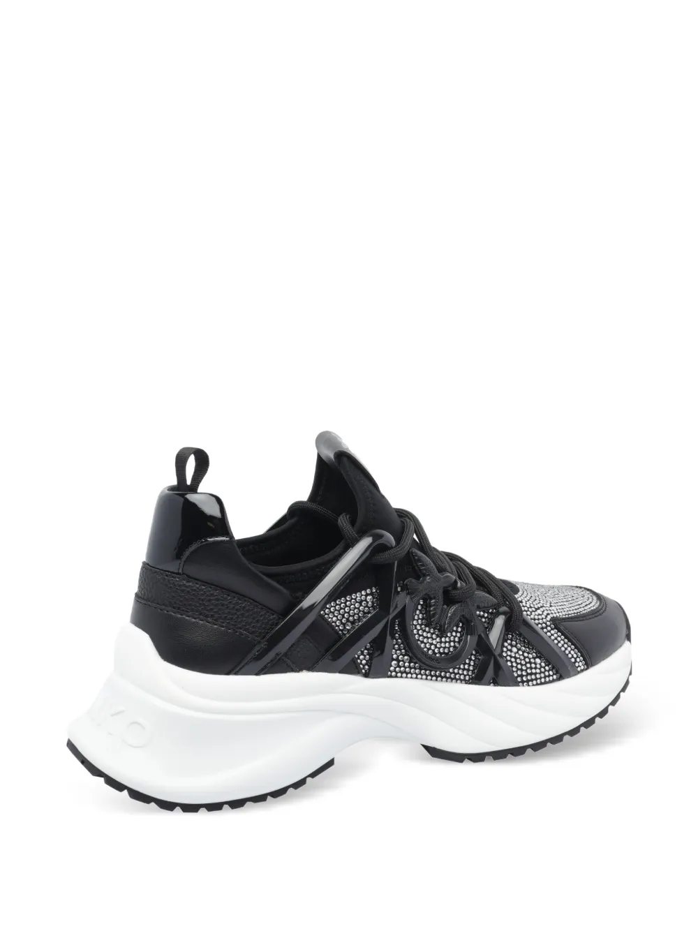PINKO crystal-embellished sneakers Black