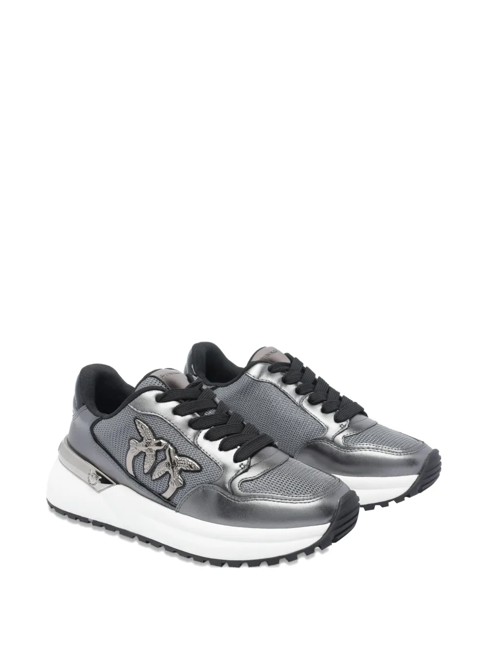 PINKO logo-detail chunky-sole sneakers Grey