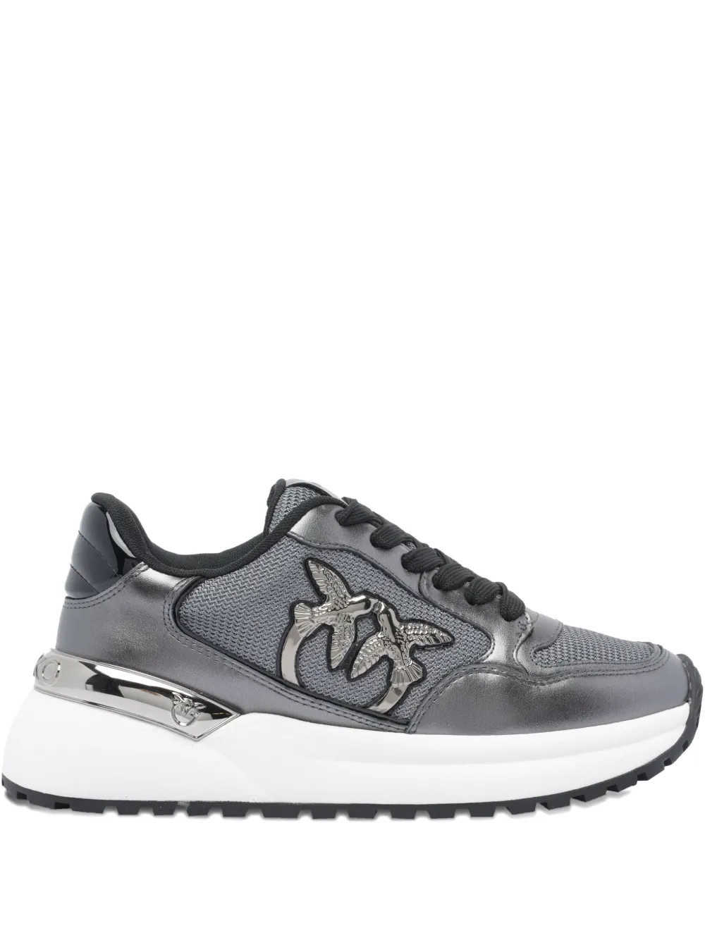 PINKO logo-detail chunky-sole sneakers Grey