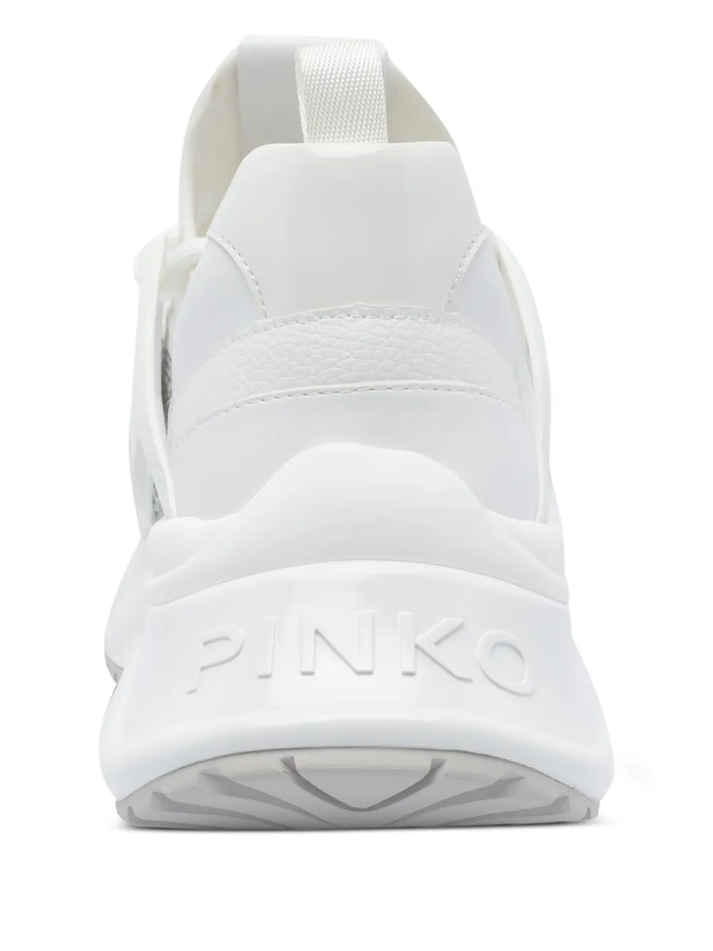 PINKO Ariel crystal-embellished lace-up sneakers White