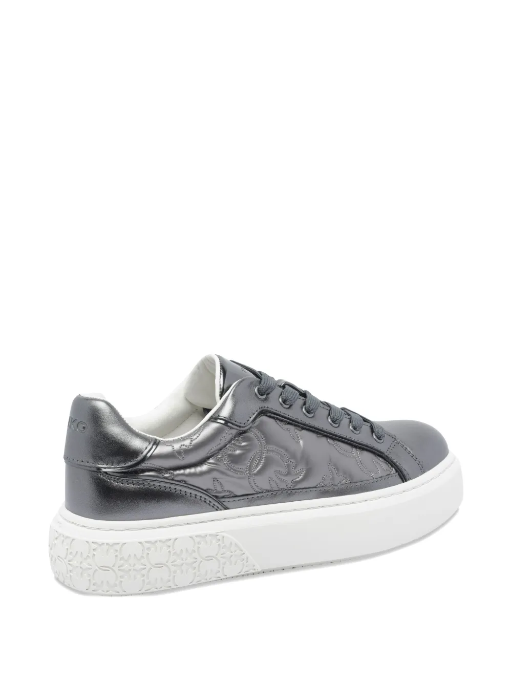 PINKO metallic platform sneakers Grey
