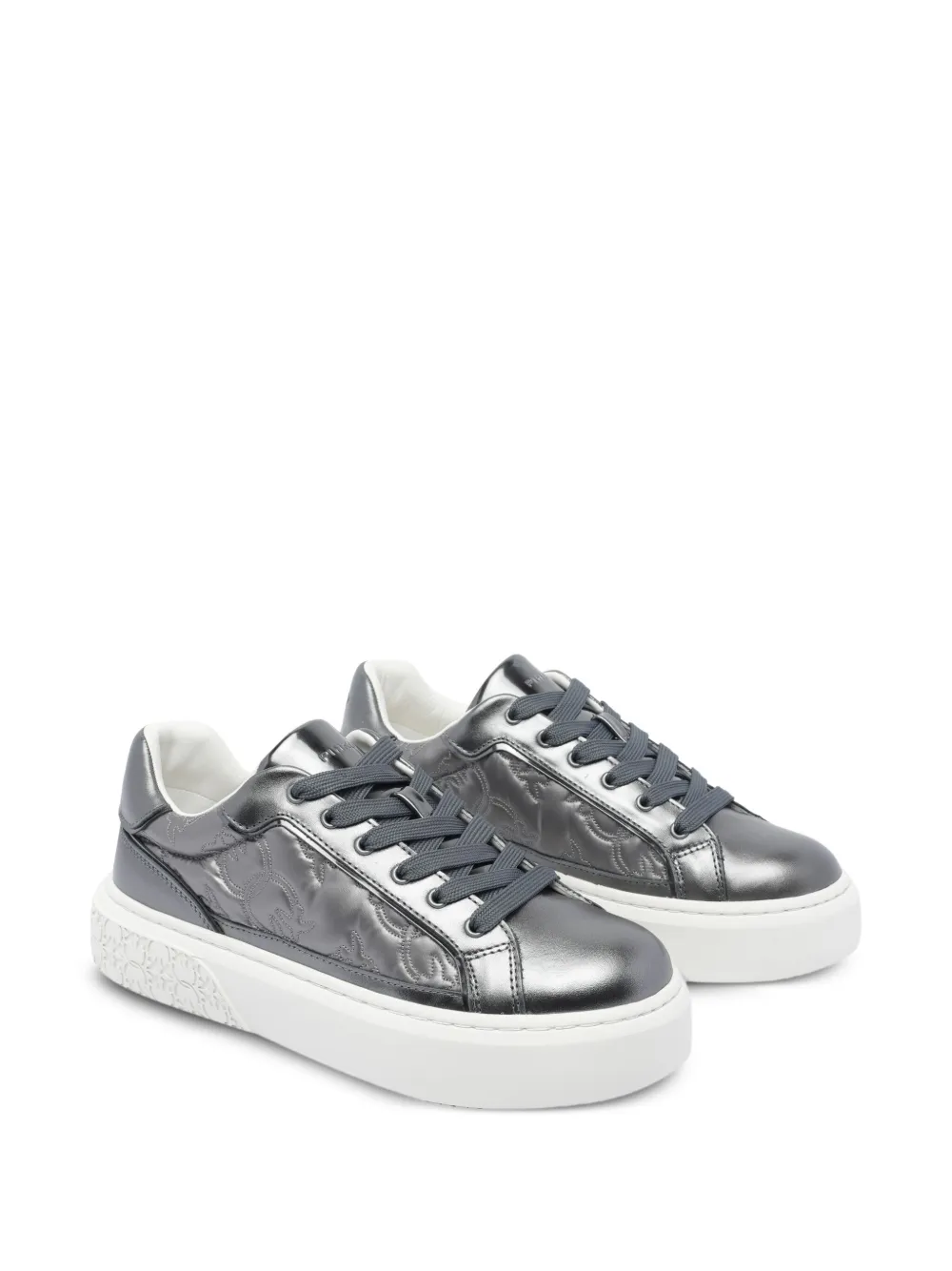 PINKO metallic platform sneakers - Grijs