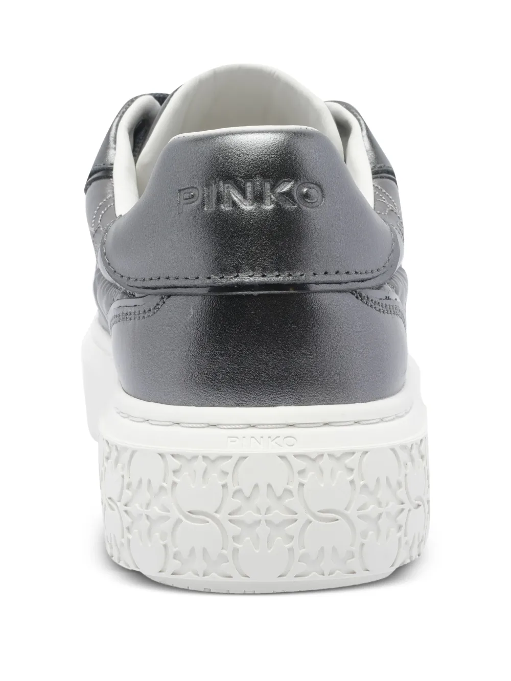 PINKO metallic platform sneakers Grey
