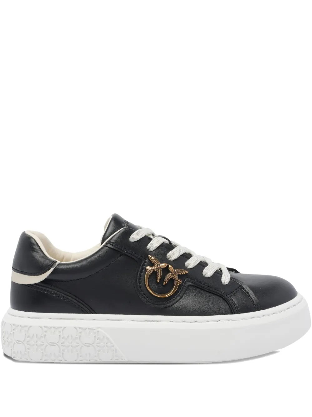 PINKO Yoko 06 metallic-trim platform sneakers Black