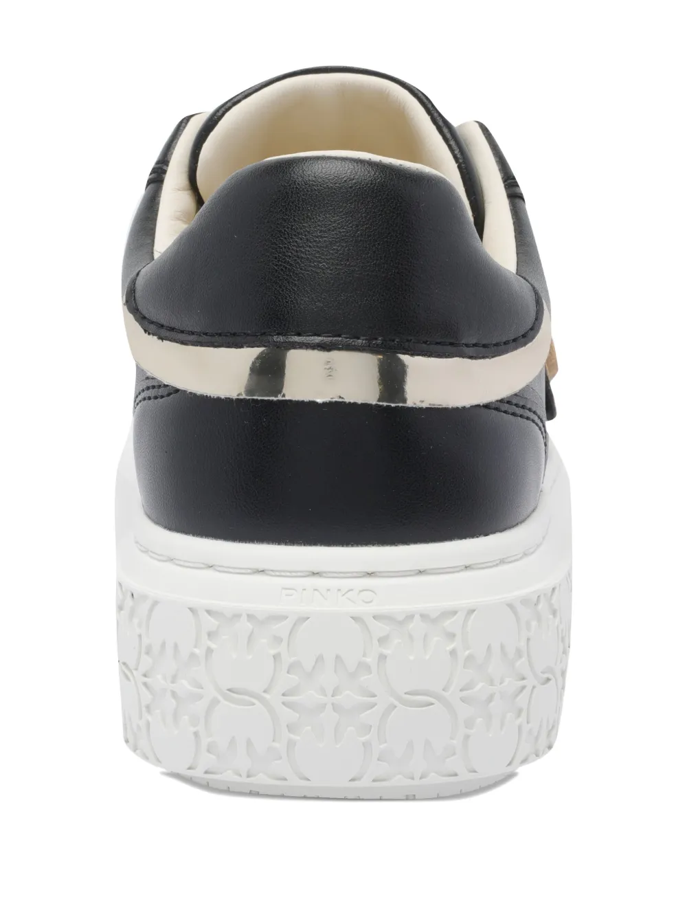 Pinko Yoko 06 Metallic-trim Platform Sneakers In Black