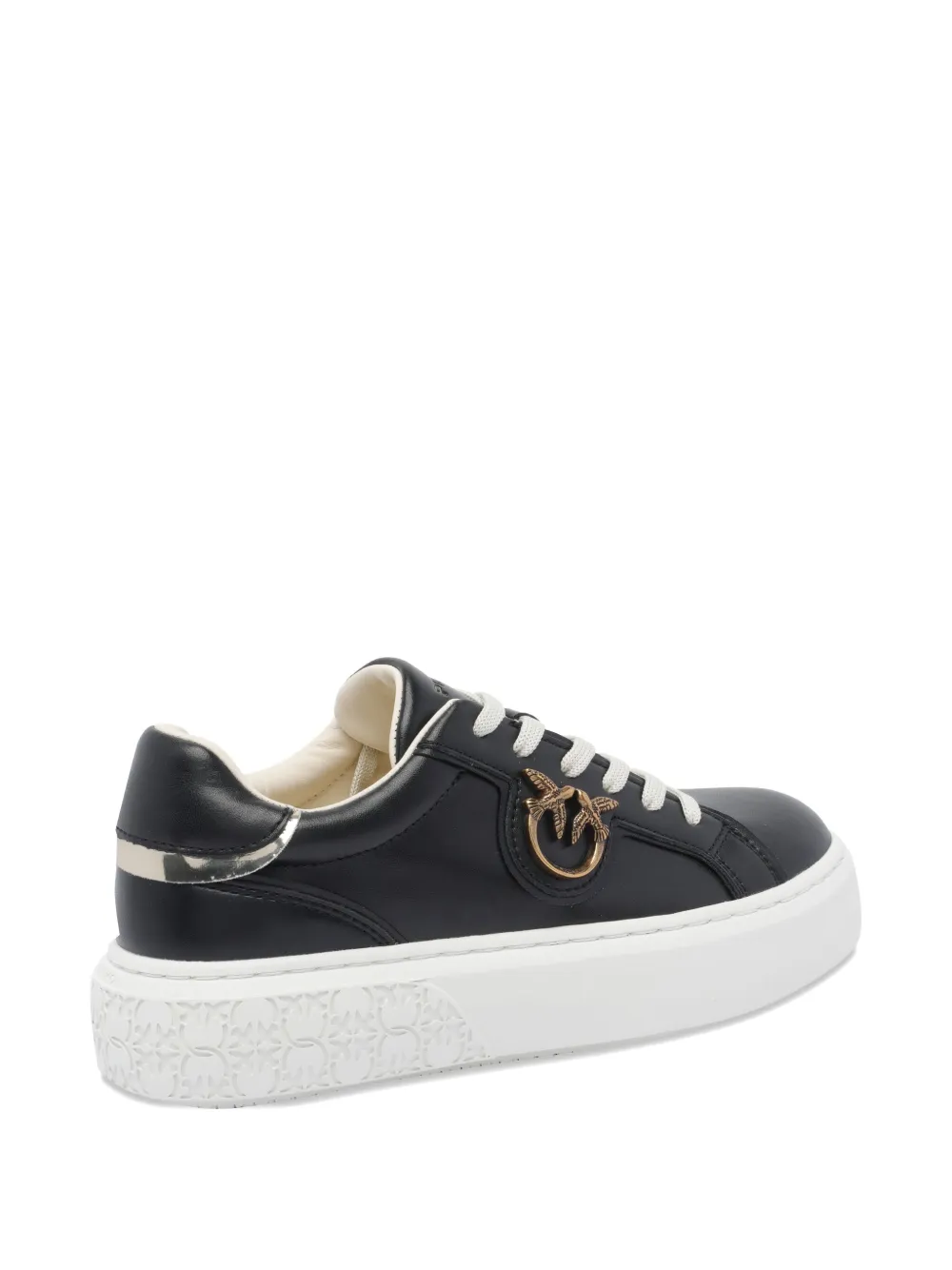 Pinko Yoko 06 Metallic-trim Platform Sneakers In Black