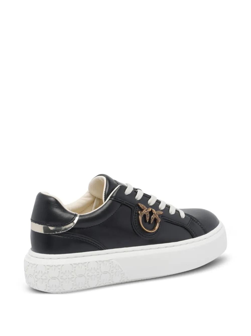PINKO Yoko 06 metallic-trim platform sneakers Black