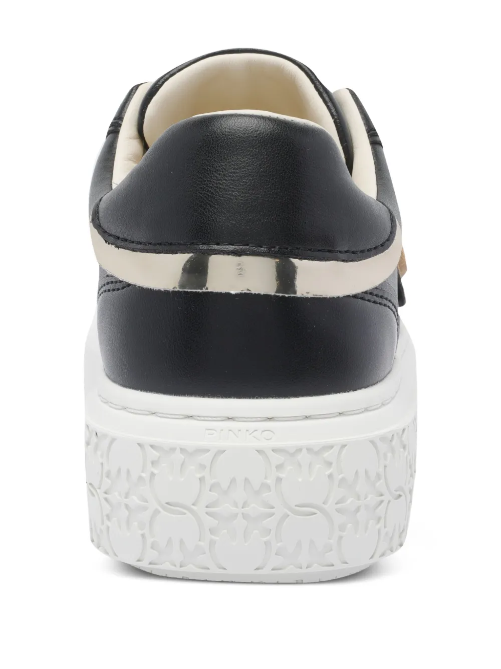 PINKO Yoko 06 metallic-trim platform sneakers Black