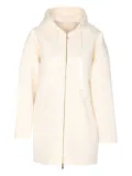 TWINSET hooded zip-up coat - White