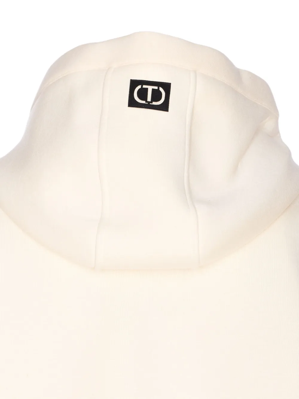 TWINSET hooded zip-up coat Wit