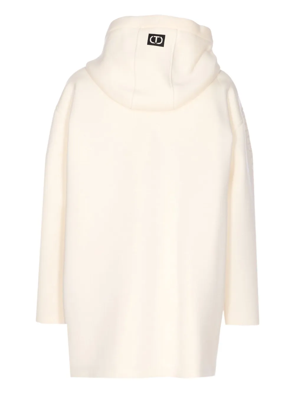 TWINSET hooded zip-up coat Wit