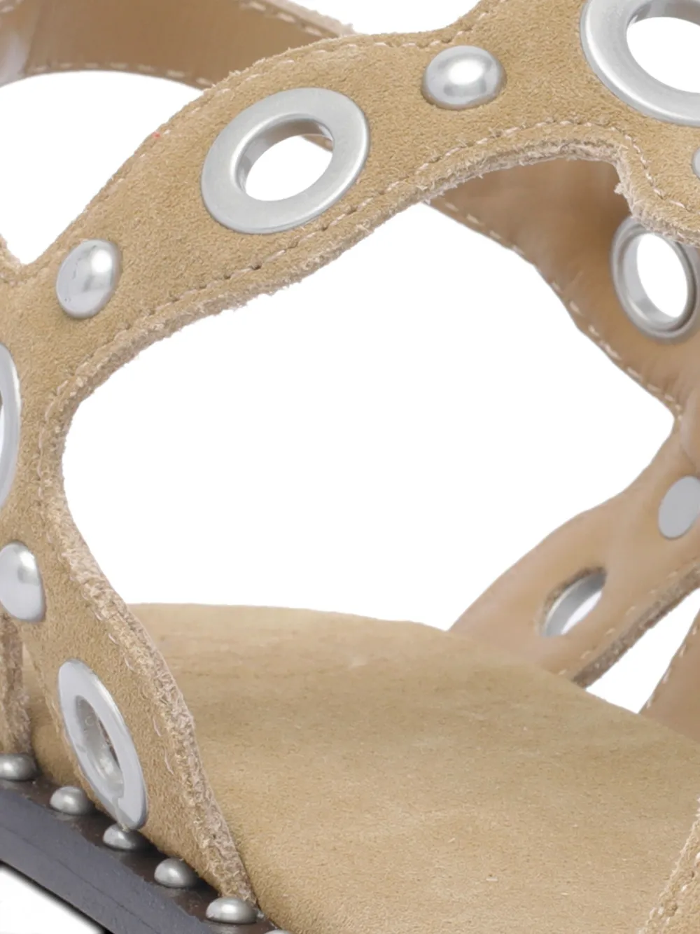 Ash Pop eyelet-embellished buckle sandals Neutrals